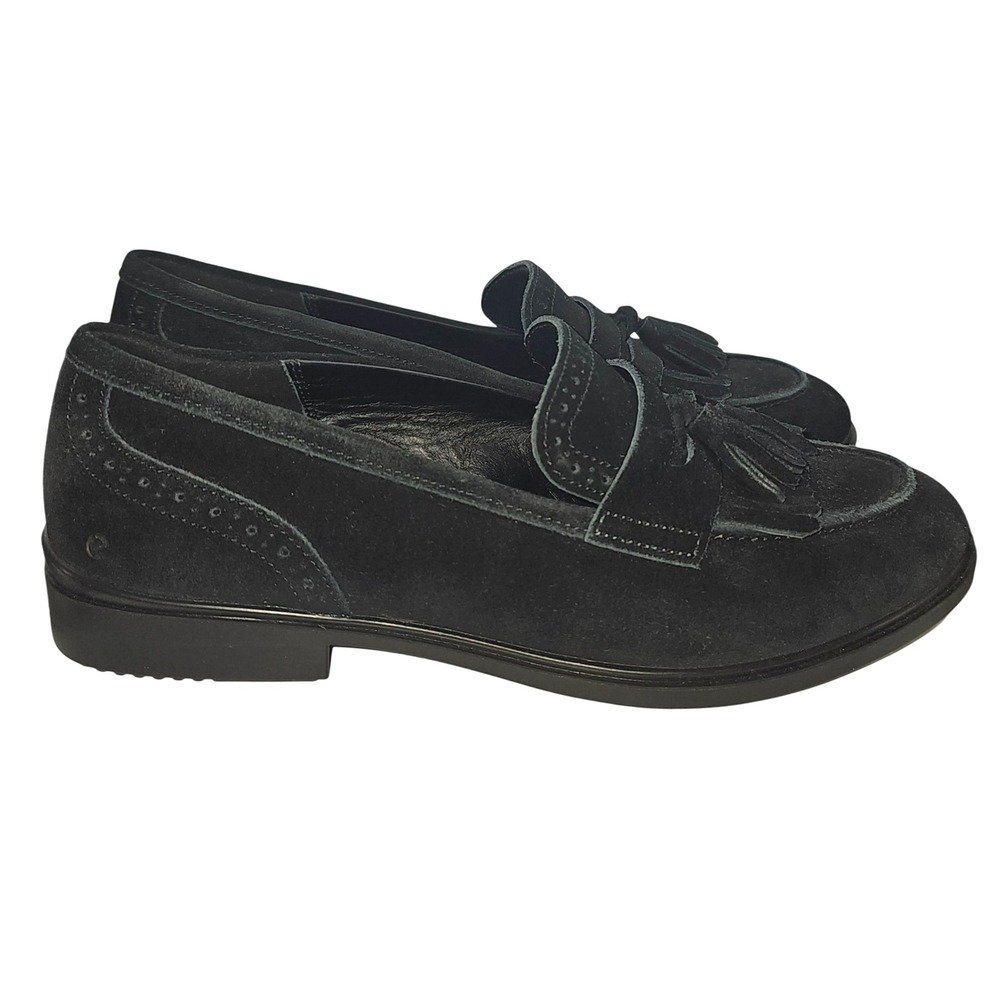 ECCO Black Suede Tassel Kiltie Loafers Womens EU 42 / US‎ 11-11.5 - Picture 3 of 10